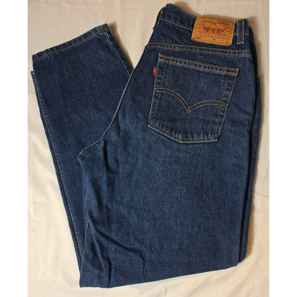 Vtg Levis 550 High Relaxed Fit Tapered Leg Jeans Size 14 Mis S Womens USA